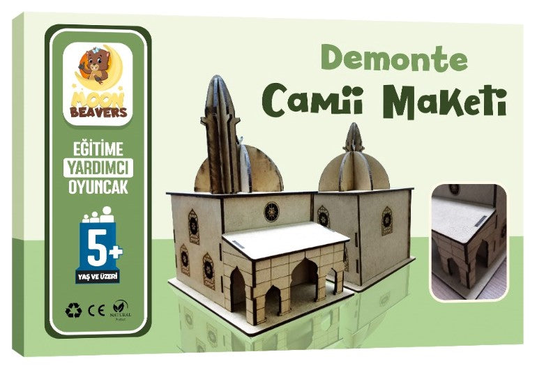 Boyanabilir Ahşap Demonte Cami Maketi Minik Ellers™