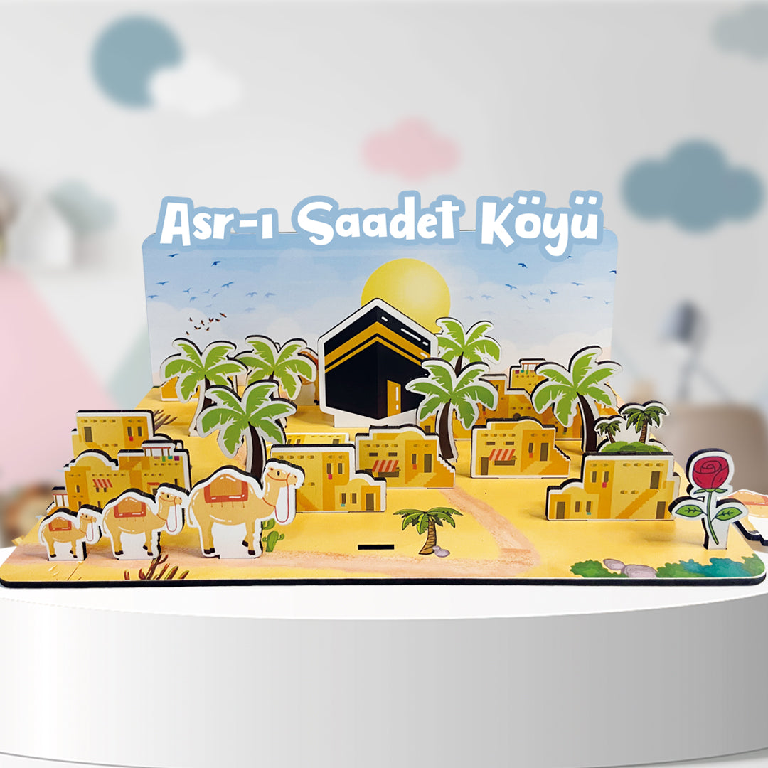 Asrı Saadet Köyü Eğitici Dini Ahşap Oyun Seti Minik Ellers™