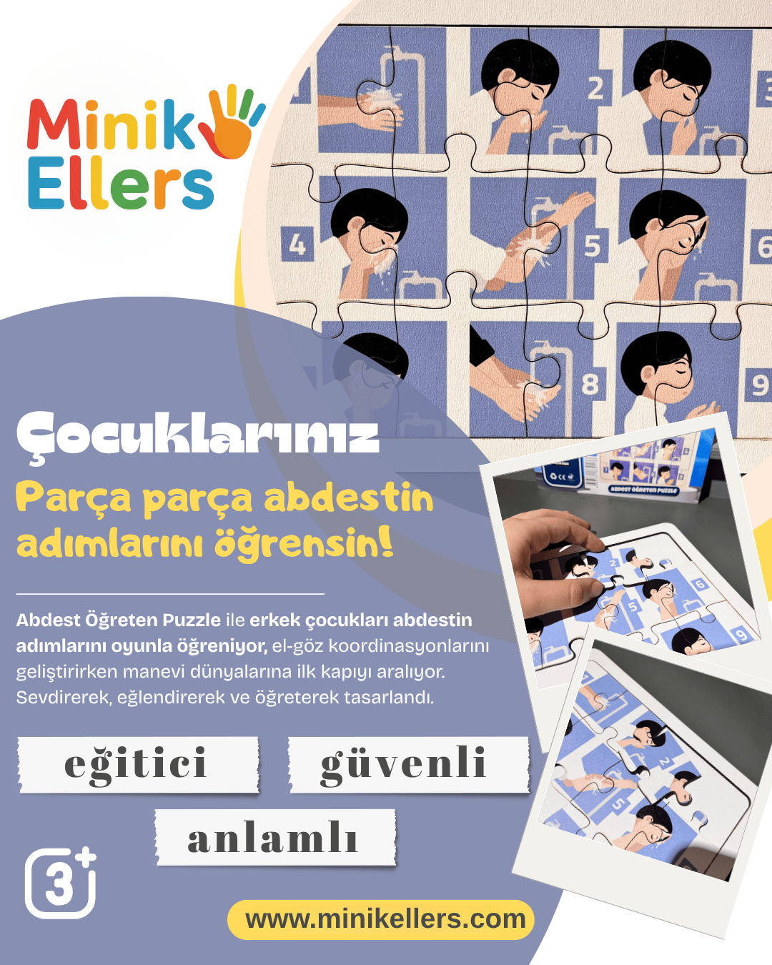 Abdest Öğreten Puzzle Minik Ellers™