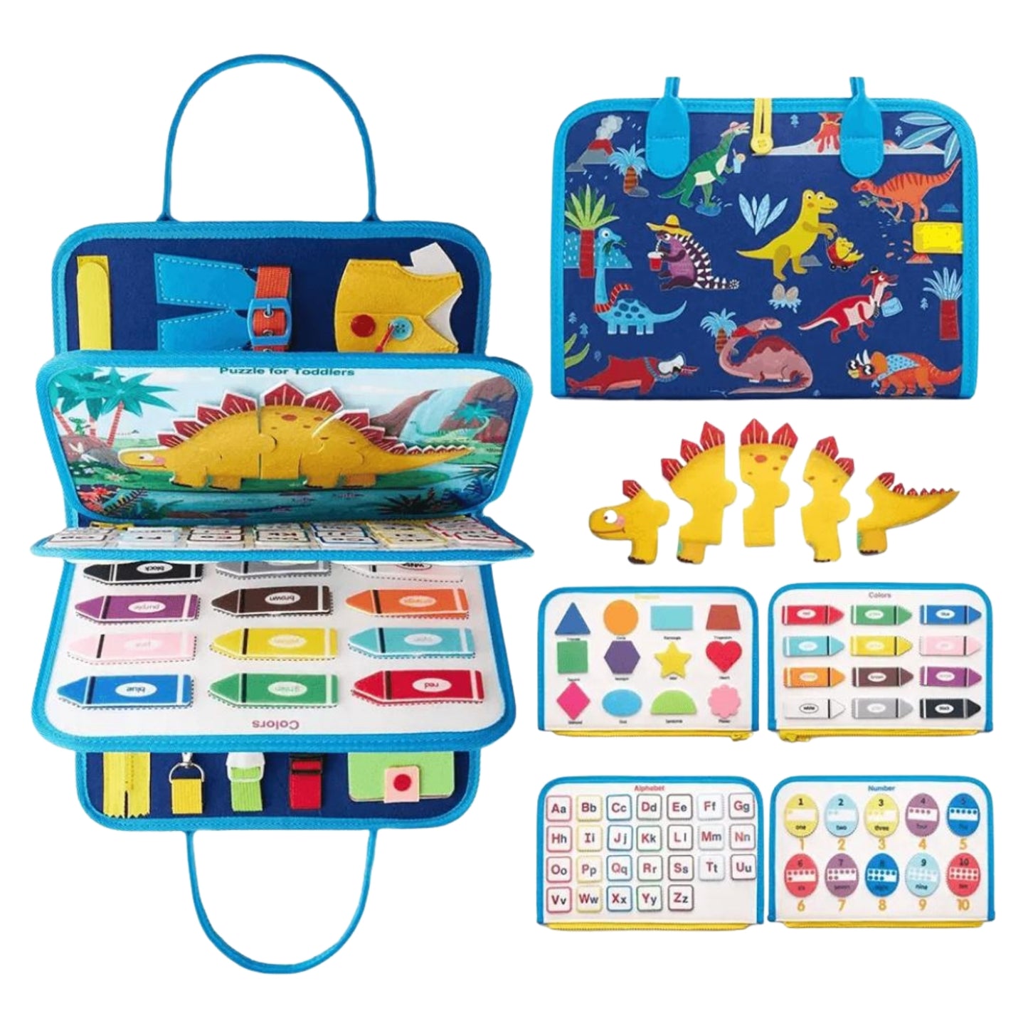 Minik Ellers Montessori  Aktivite Çantası – Dinozor Temalı | 14+ Eğitici Aktivite | 0-5 Yaş