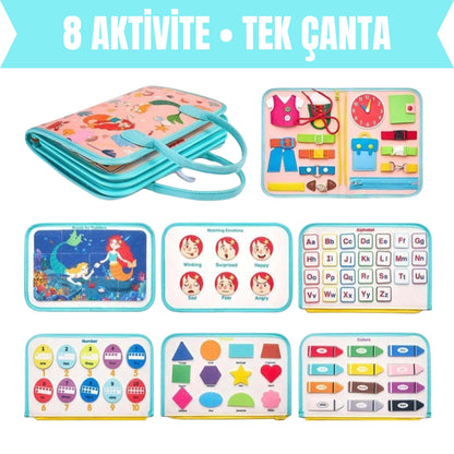 Minik Ellers Montessori  Aktivite Çantası – Dinozor Temalı | 14+ Eğitici Aktivite | 0-5 Yaş