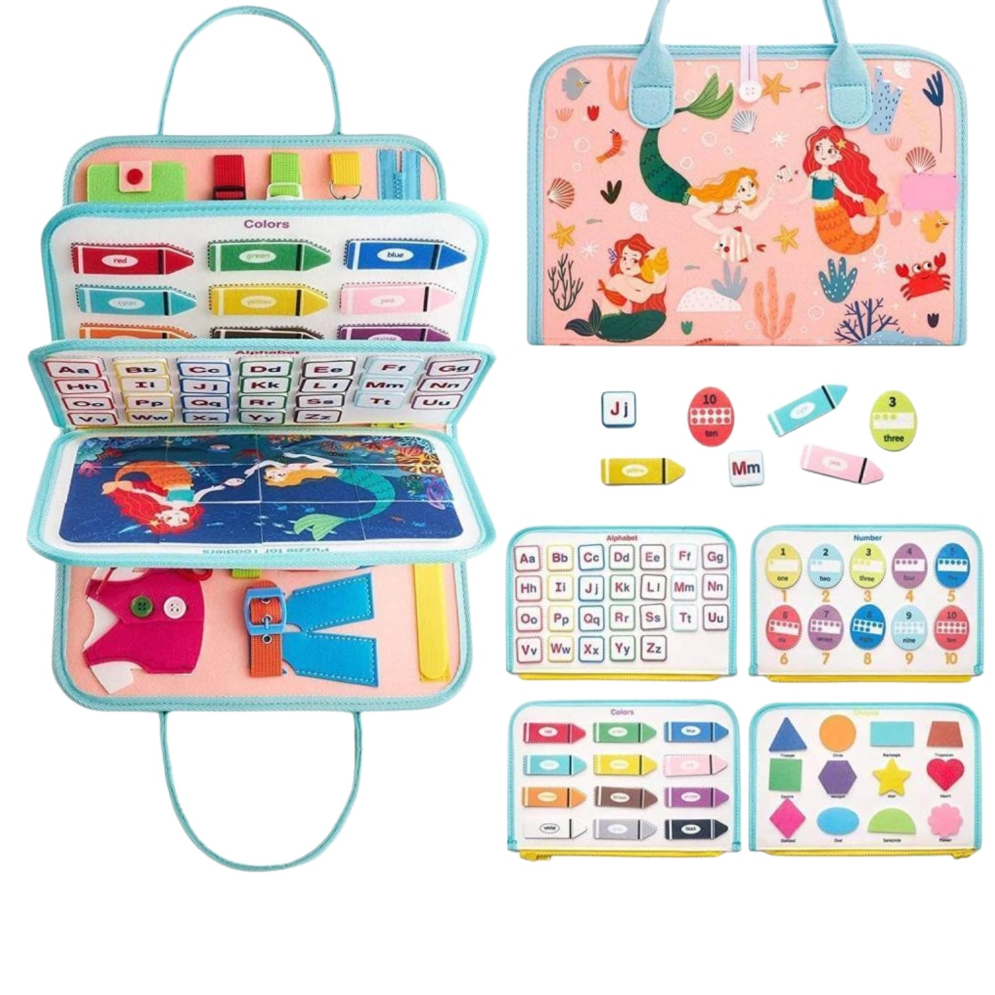 Minik Ellers Montessori  Aktivite Çantası – Dinozor Temalı | 14+ Eğitici Aktivite | 0-5 Yaş