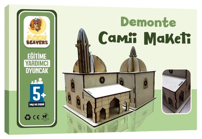 Boyanabilir Ahşap Demonte Cami Maketi Minik Ellers™