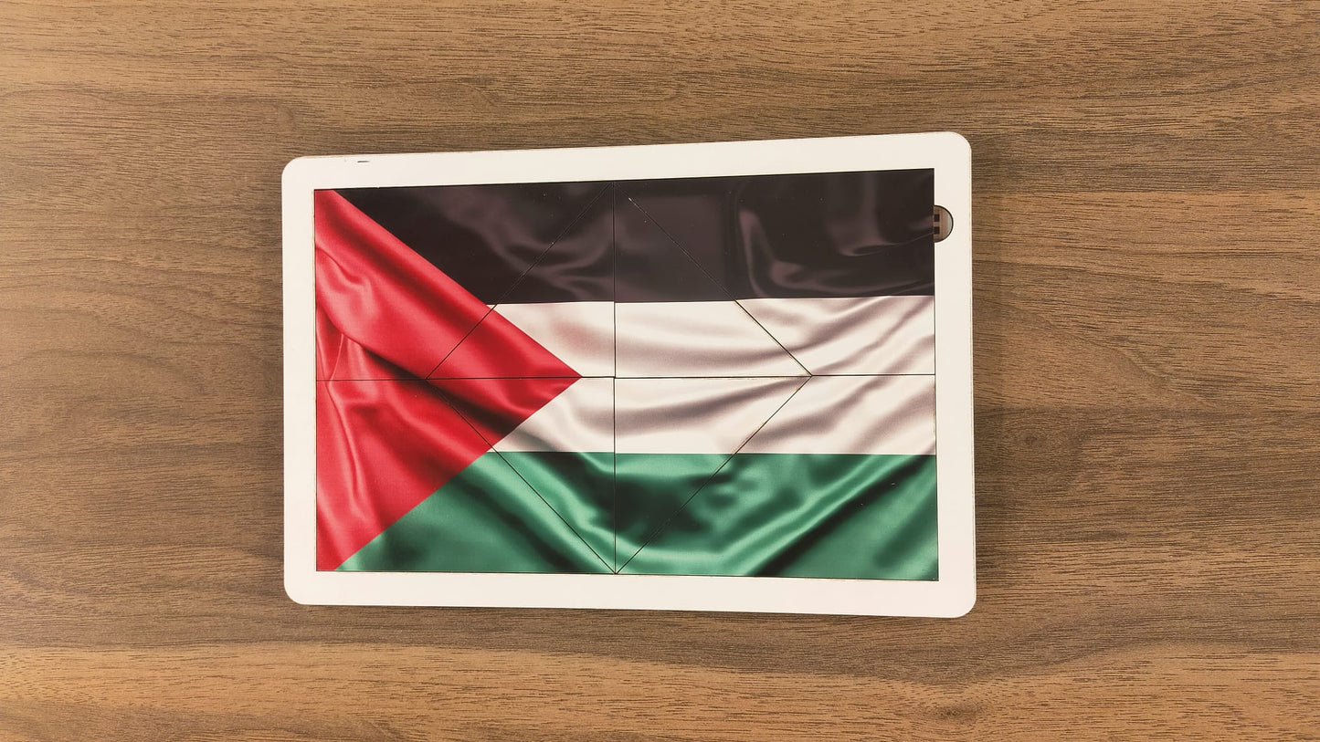 Filistin Bayrağı Ahşap 3 Katmanlı Puzzle