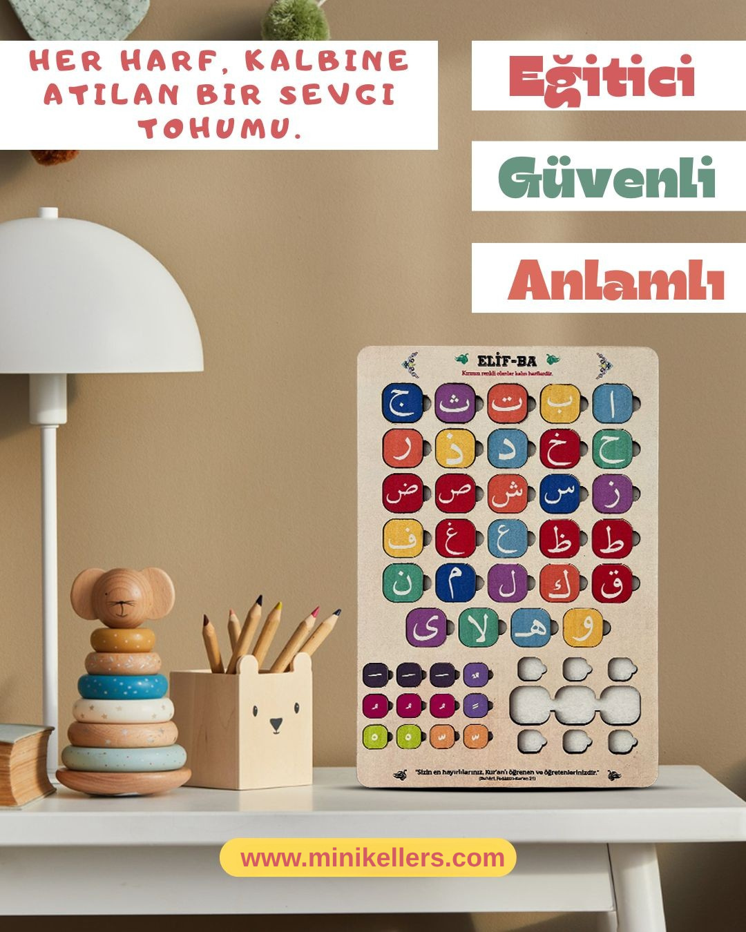 Ahşap Elif Ba Minik Ellers ™