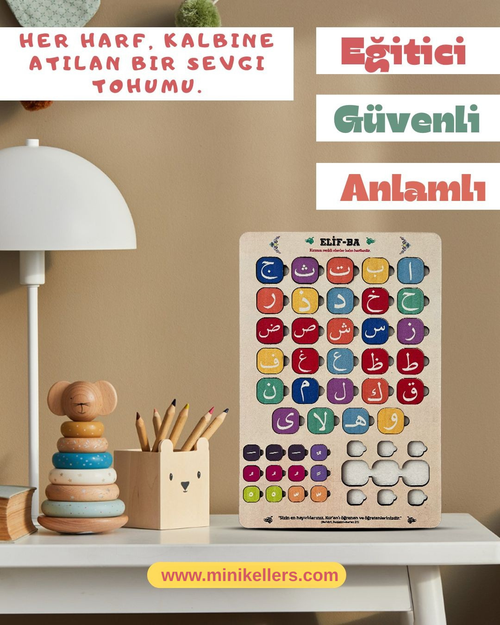 Ahşap Elif Ba Minik Ellers ™