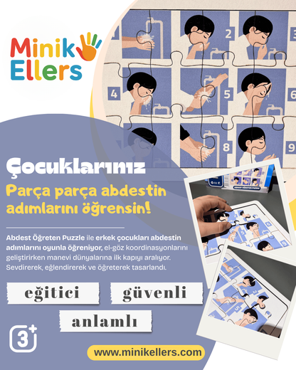 Abdest Öğreten Puzzle Minik Ellers™