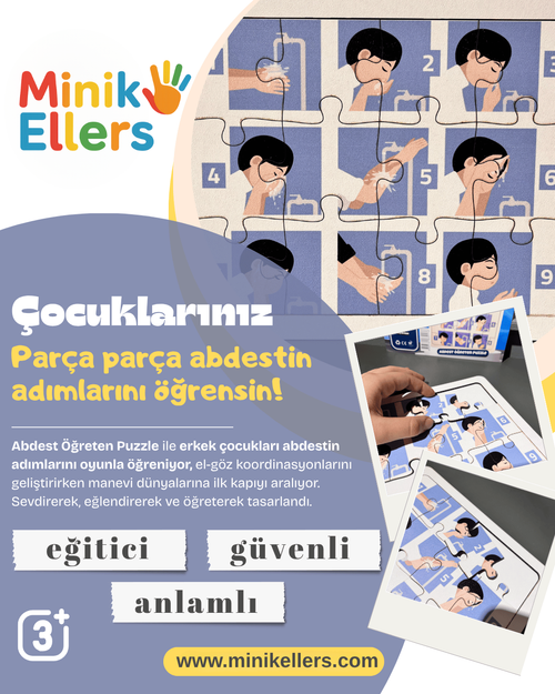 Abdest Öğreten Puzzle Minik Ellers™