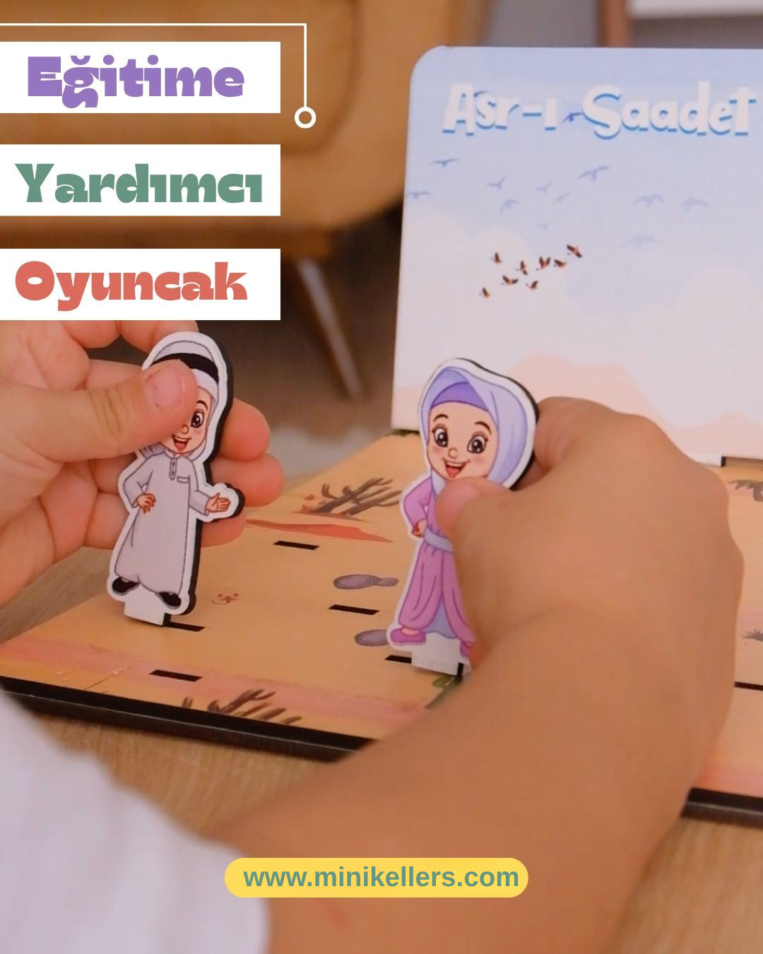 Asrı Saadet Köyü Eğitici Dini Ahşap Oyun Seti Minik Ellers™